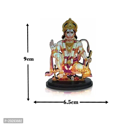 Stylewell Mdf Cutout Sitting Ashirwad Face Hanuman/bajrang Bali Wooden Sticker Statue Car-thumb3