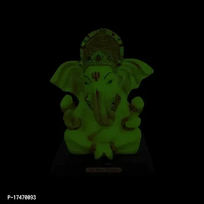 Stylewell Shree Lord Ganesha Radium Statues Ganesh Ganpati (Md:2028) Beautiful Idol Showpiece for Home Decoration, Gift Item  Car Dashboard-thumb3