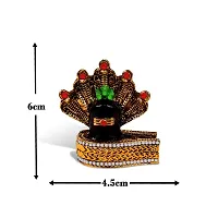 Stylewell Lord Shiv | Mahadev | Shivling Pindi Snake Idol (St-1328) Multicolor Metal God Stand Statue for Home/ Mandir/office Table Decor /Car Dashboard Murti Showpiece-thumb1