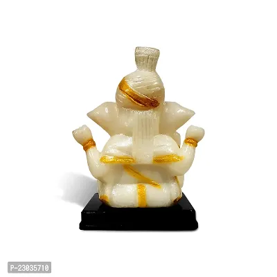 Stylewell Sitting Vighnaharta/ganpati/bappa Idol( Ganesh Pagadi /Model No-2164) Multicolor Unbreakable Radium God Stand for Home Decor/car Dashboard/mandir Pooja Murti/temple Puja/office Table Showpiece-thumb4