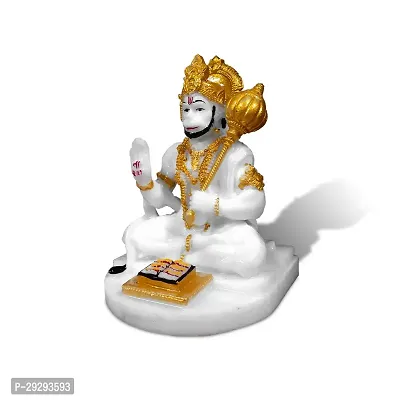 Stylewell Polyresin Sitting Bajrangbali Hanuman Blessing/ashirwad/reading Posture Car-thumb4