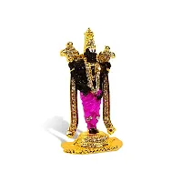 Stylewell Lord Venkateswara | Tirupati Balaji Idol (Krisnaya Balaji St-2182) Black Color Metal God Stand Statue for Home/ Mandir/office Table Decor /Car Dashboard Murti Showpiece-thumb2