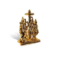 Stylewell New Ram Darbar Idol (Ram Darbar St-1861) Golden Antique Metal God Stand Statue for Home/ Mandir/office Table Decor /Car Dashboard Murti Showpiece-thumb2