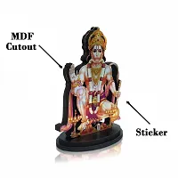 Stylewell Mdf Cutout Sitting Ashirwad Face Hanuman/bajrang Bali Wooden Sticker Statue Car-thumb1