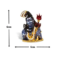 Stylewell Lord Shiv| Mahadev|bhima Shanker| Idol (St-2072) Multicolor Metal God Stand Statue for Home/ Mandir/office Table Decor /Car Dashboard Murti Showpiece-thumb1