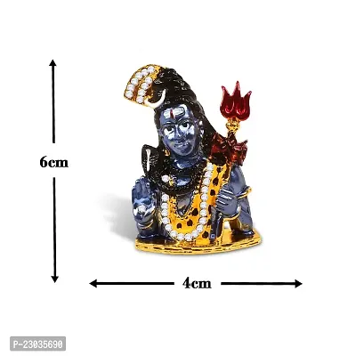 Stylewell Lord Shiv| Mahadev|bhima Shanker| Idol (St-2072) Multicolor Metal God Stand Statue for Home/ Mandir/office Table Decor /Car Dashboard Murti Showpiece-thumb2