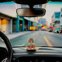 Stylewell Mdf Cutout Sitting Punchmukhi Hanuman/bajrang Bali Wooden Sticker Statue Car-thumb3