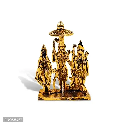 Stylewell New Ram Darbar Idol (Ram Darbar St-1861) Golden Antique Metal God Stand Statue for Home/ Mandir/office Table Decor /Car Dashboard Murti Showpiece-thumb4