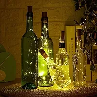 Stylewell 20 Led Wine Bottle Cork Copper 3.05 Mtr Wire String, 2m Battery Operated Lights for Wine Bottle Glass Jar Painted Transparent Container Cafe(Yellow Color,Pack Of 2)-thumb4