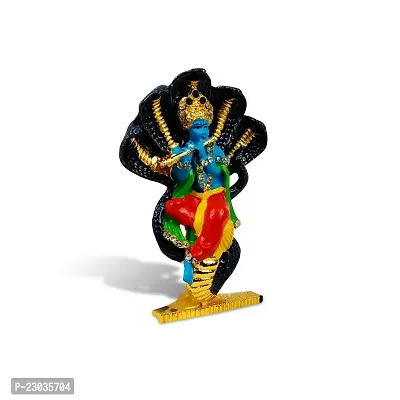 Stylewell Lord Kahna | Krishn | Sheshnaag Krishna Idol (St-1092) Multicolor Metal God Stand Statue for Home/ Mandir/office Table Decor /Car Dashboard Murti Showpiece-thumb3