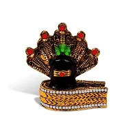 Stylewell Lord Shiv | Mahadev | Shivling Pindi Snake Idol (St-1328) Multicolor Metal God Stand Statue for Home/ Mandir/office Table Decor /Car Dashboard Murti Showpiece-thumb4