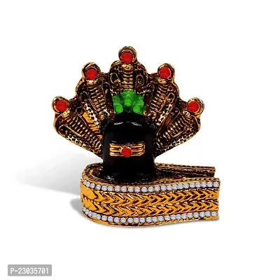 Stylewell Lord Shiv | Mahadev | Shivling Pindi Snake Idol (St-1328) Multicolor Metal God Stand Statue for Home/ Mandir/office Table Decor /Car Dashboard Murti Showpiece-thumb5