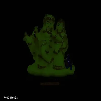 Stylewell Multicolor Bhakti God Radium Unbreakable (2132) Lord Cow Radha Krishna Idol Home and Office Decoration Showpiece-thumb3