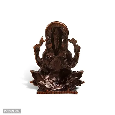 Stylewell Lord Ganesh | Ganpati | Vighanharta Lotus Idol (Prince St-506) Copper Color Metal God Stand Statue for Home/ Mandir/office Table Decor /Car Dashboard Murti Showpiece-thumb4