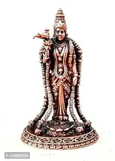 New 2.9 Inches, Copper Handmade Meenakshi Devi Idol, 60 Grams , Patina Antique Finish , Pack Of 1 Piece