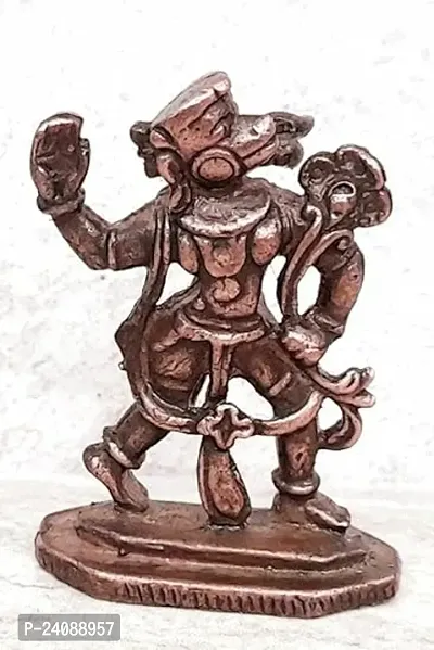 Copper Idols - New ,1.5 Inches , Copper Handmade Jai Veera Hanuman , 28Grams , Patina Antique Finish, Pack Of 1 Piece