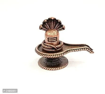 Copper Idols - New ,1.5 Inches, Copper Handmade Shivalingam, 74 Grams, Patina Antique Finish, Pack Of 1 Piece-thumb0