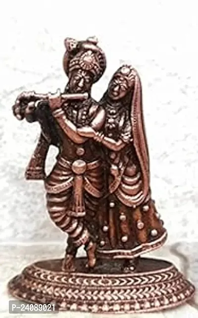 New ,1.9 Inches, Handmade Radha Krishna , 47 Grams , Patina Antique Finish , Pack Of 1 Piece