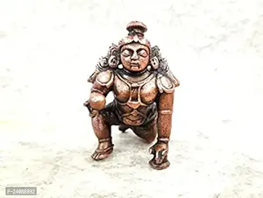 Copper Idols - New ,5 Cm, Copper Handmade Bal Gopal 81 Gram, Patina Antique Finish, Pack Of 1 Piece