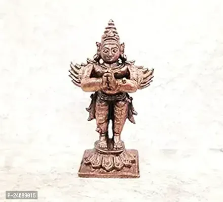 Copper Idols - New ,7 Cm , Copper Handmade Standing Garudar 95 Gram , Patina Antique Finish, Pack Of 1 Piece