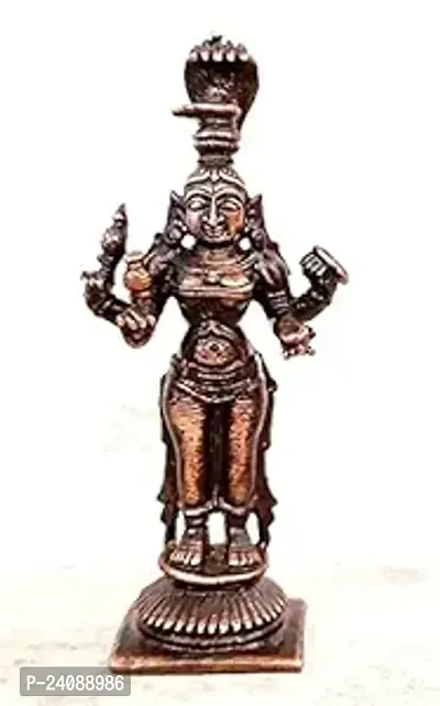 New ,3.3 Inches, Handmade Rarest Kohalpur Mahalakshmi, 85 Grams, Patina Antique Finish, Pack Of 1 Piece-thumb0