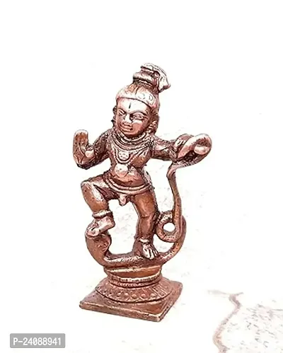 New ,2 Inches, Handmade Kalinganarthana Krishna 40 Gm , Patina Antique Finish , Pack Of 1 Piece