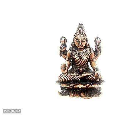New , 1.8Inches, Handmade Copper Lakshmi Idol, 65 Grams, Patina Antique Finish, Pack Of 1 Piece