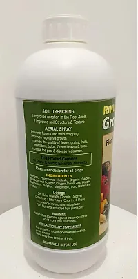 Rinuja Growth Plus Organic Fertilizer For All Crops ( 1 Litre) Perfect to Use On Indoor/Outdoor Plants-thumb1