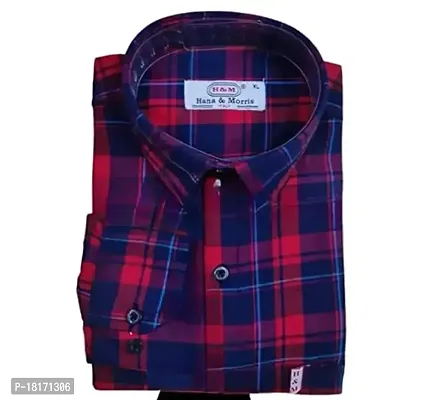 Reliable Blue Cotton Checked Long Sleeves Casual Shirts For Men