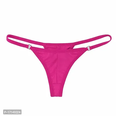 Stylish Pink Solid Bra And Panty Set For Women-thumb2