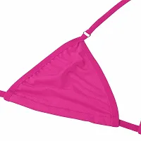 Stylish Pink Solid Bra And Panty Set For Women-thumb2