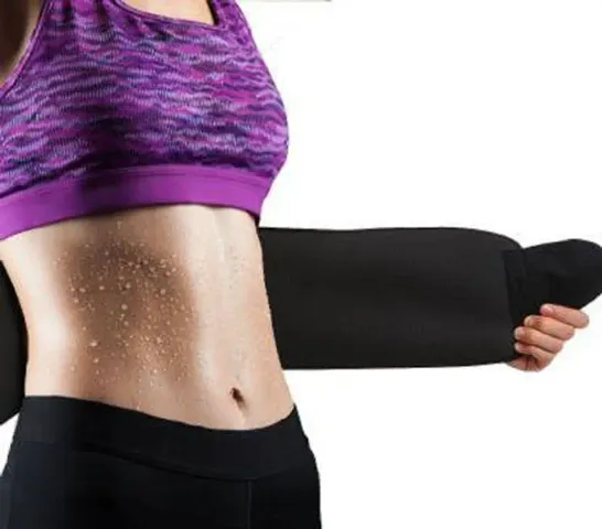 Sweat Slim Belt for Fat Burning Stomach Weight Loss Sauna Waist Trainer for  Men and Women (