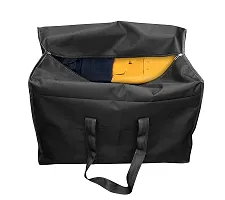 Whitekrafts 2 Pack Multi-Purpose Storage Bag/Clothing Storage Organizer/Toy Storage Bag/Stationery Paper Storage Bag with Zipper Closure and Strong Handle - (Black, 57x 40.5X 36.8 cm), Rectangular (2)-thumb1
