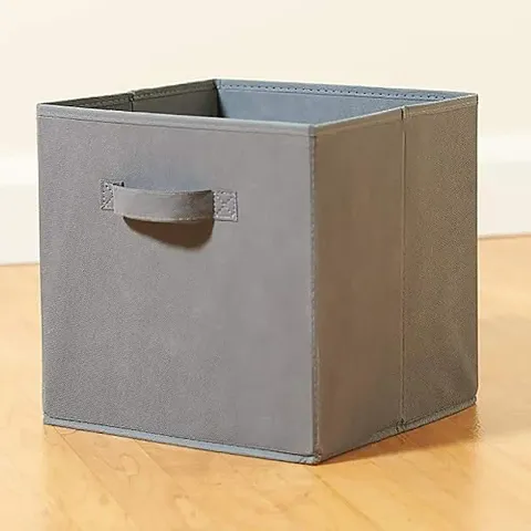 WhiteKrafts Foldable Storage Cubes Foldable Storage Organiser & Toy Box , Grey PCS