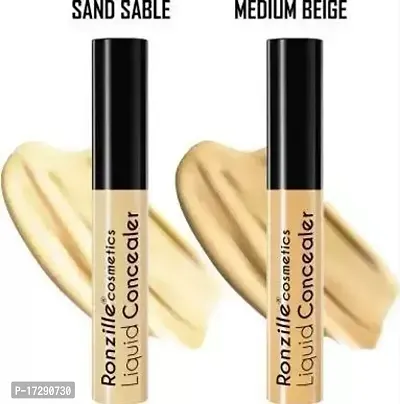 Ronzille High Definition Liquid Concealer Pack Of 2 ( Sand Sable, Medium Beige) Concealer (Sand Sable, Medium Beige, 9 G)  Matte Finish, Type: Liquid (Pack Of 1)