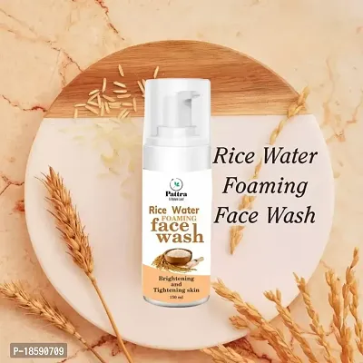 Pattra Rice Water Foaming For Glass Skin And Open Pores Face Wash (150 Ml)