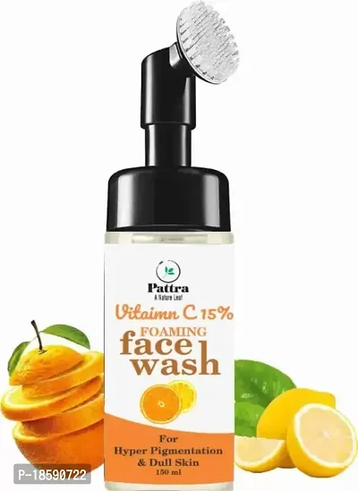 Pattra Vitamin C Brightening Foaming With Brush For Deep Cleansing,Anti Dullness Face Wash (150 Ml)