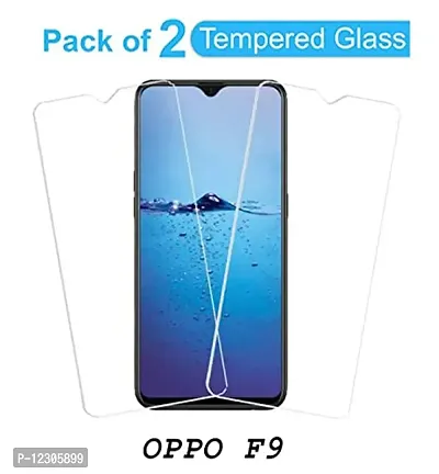 Red Champion Edge to Edge Mobile Screen Protection Tempered Glass for Oppo F9 - Pack of 2-thumb2