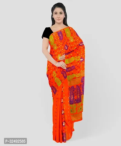 Beautiful Cotton Silk Saree with Blouse Piece for Women-thumb0