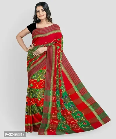 Beautiful Cotton Silk Saree without Blouse Piece for Women-thumb0