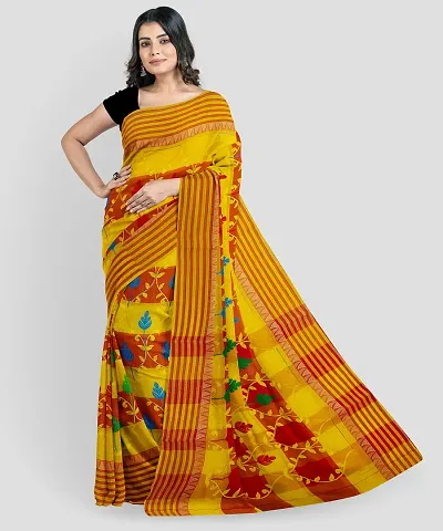 Elegant Cotton Saree without Blouse piece 