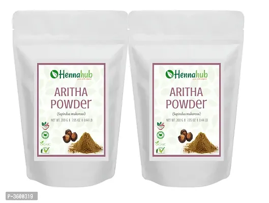 Aritha Powder (Reetha/Soapnut Powder) For Hair (Pack Of 2 Each 200gm)-thumb0