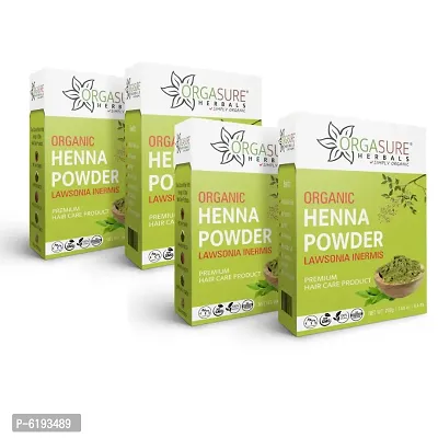 Natural Organic Henna Powder For Hair Colour Pure Rajasthani Mehandi -Pack Of 4, 200 Grams Each