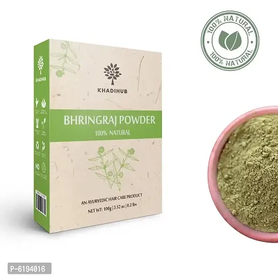 Khadihub Aaa Grade Bhringraj Powder - 100 Grams