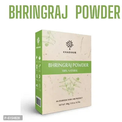 Khadihub  Natural Bhringraj Powder - 100 Grams