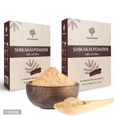 Khadihub Shikakai Powder Natural 100gm X 2 Pack-thumb0