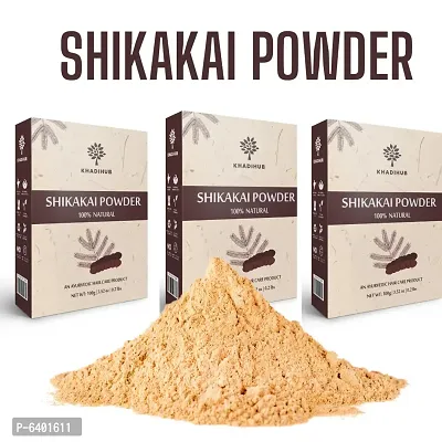 Khadihub Shikakai Powder For Hair 100gm X 3 Pack-thumb0