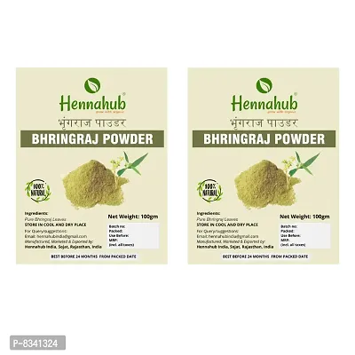 Hennahub Bhringraj Powder 100% NATURAL for hair growth and conditioning 200gm