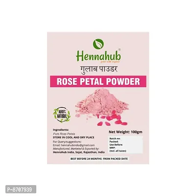 Hennahub  Pure Herbal Rose Powder 100Gm