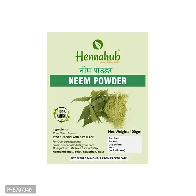 Hennahub  Pure Herbal Neem Powder 100Gm